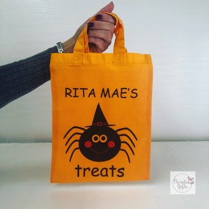 Personalised Halloween Treat Bag, Hallowean trick or treat Bag image 3