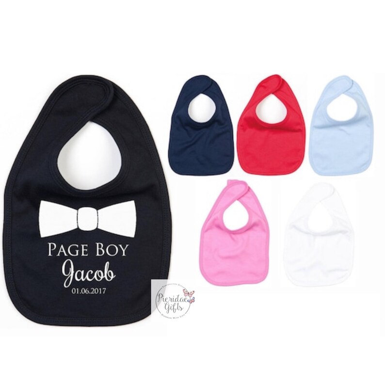 Personalised Page Boy Baby Bib Wedding Bib Pageboy Bib Etsy