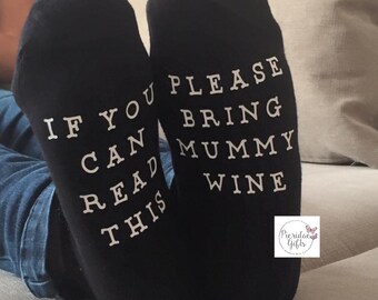 Personalised Socks - If you can read this bring... SOCKS - funny socks