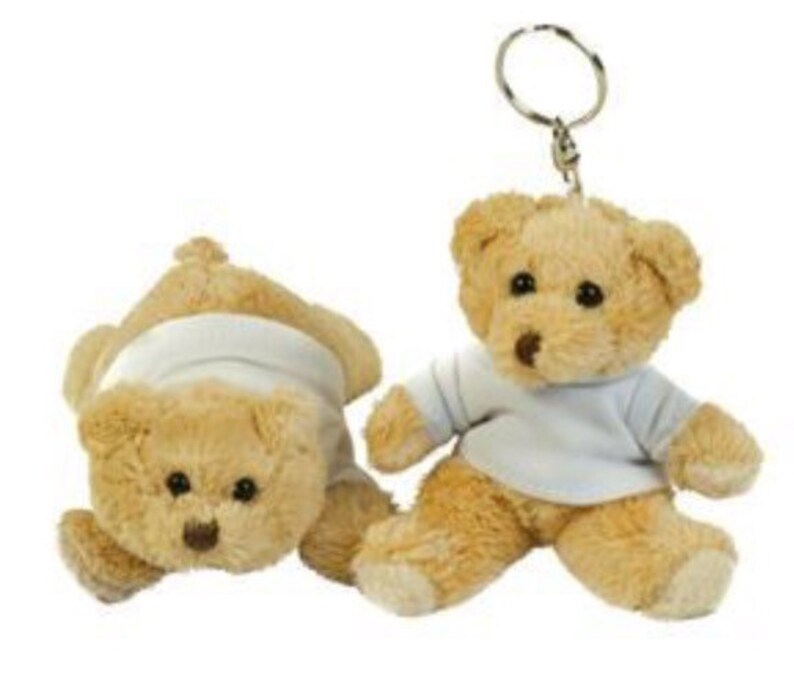 personalised teddy bear keyring