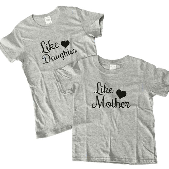 Like Mother Like Daughter Tshirt Set Mother's Day Set | Etsy