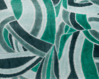 Brubeck - Modern Pattern Cut Velvet Upholstery Fabric by the Yard - 9 Colors- Top Fabric - Top Fabric