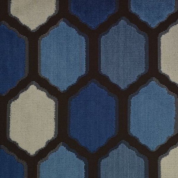 Mallorca - Tela de tapicería de terciopelo cortada con patrón de panal moderno cortada a medida