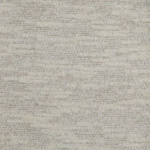 May include: A textured fabric featuring a woven pattern of off-white and light beige threads. The surface displays a grid-like structure with raised, soft tufted elements interspersed throughout the weave, creating a tactile and layered appearance.