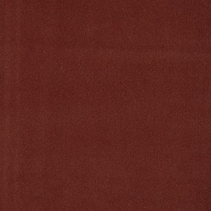 May include: A close-up of a deep red textured fabric. The fabric has a soft, fuzzy feel.