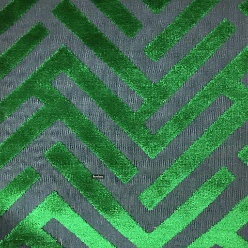 Marquee - Cut Velvet Geometric Pattern Home Decor Upholstery Fabric by ...