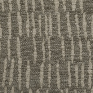 May include: A close-up of a textured fabric with a vertical striped pattern in shades of gray and white.
