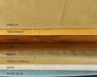 COTTON PLAIN VELVET -  Regal, Solid Velvet Upholstery Fabric By The Yard, 100% Cotton Plain Velvet, Top Fabric