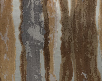 Rio - Geometric Cut Velvet Upholstery Fabric By The Yard