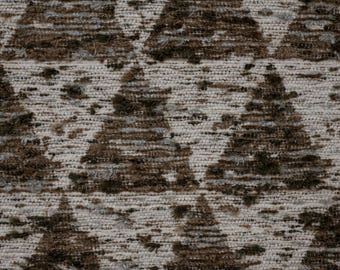DENALI - Textural Geometric Jacquard Chenille Organic Upholstery Fabric by The Yard, Top Fabric