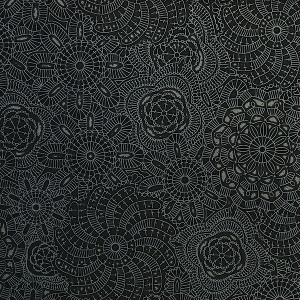 Coachella - Camden - Caviar - Designer Pattern Embossed Vinyl Home Decor Fabric by the Yard - Available in 10 Colors- Top Fabric