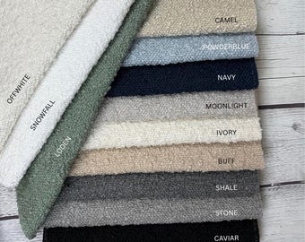 Jules - Chunky Boucle Home Decor Upholstery Fabric by the Yard - Top Fabric