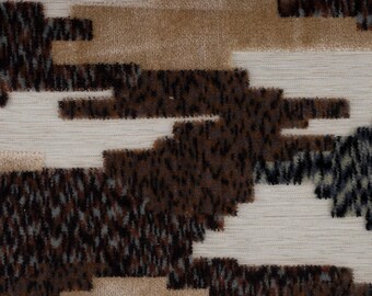 CADIZ -  Geometric Cut Velvet Upholstery Fabric by The Yard, Top Fabric