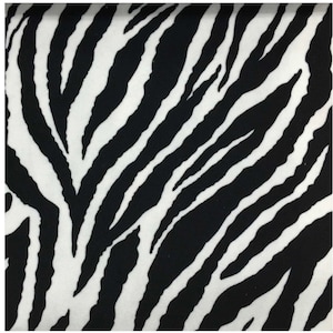 Upholstery Fabric- Safari-Baby Zebra- Black without Backing- Short Pile Velvet Fabric Drapery, Upholstery & Pillow Fabric by the Yard