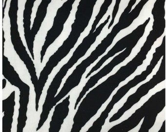 Upholstery Fabric- Safari-Baby Zebra- Black without Backing- Short Pile Velvet Fabric Drapery, Upholstery & Pillow Fabric by the Yard