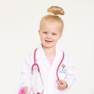 Personalized Toddler Doctor Coat, Embroidered Veterinarian Doctor Coat, Toddler Doctor Coat, Doctor Halloween Costume