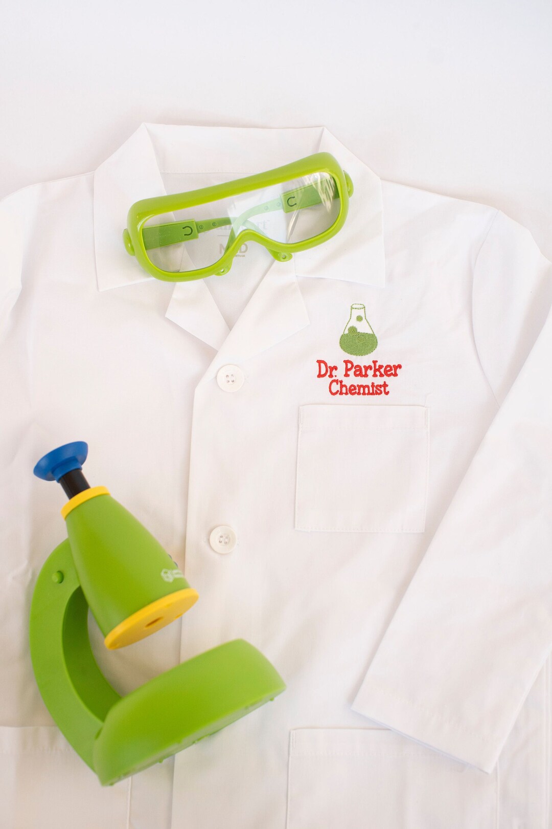 Personalized Kids Lab Coat, Kids Doctors Coat, Embroidered White Coat for Kids, Kids Chemist