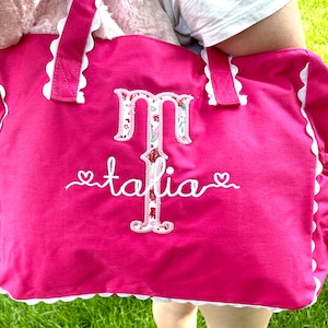 Ric Rac Diaper Bag, embroidered diaper bag, monogrammed diaper bag, great baby shower gift! Mother&#39;s Day Gift!