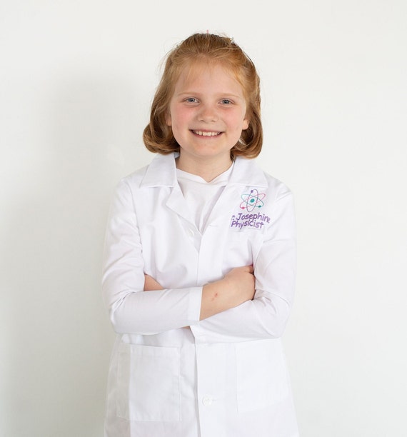 Embroidered Kids Lab Coat Girls Doctors Coat Embroidered White Coat for Kids Kid Scientist Coat Career Day Costume Match Day Etsy Canada
