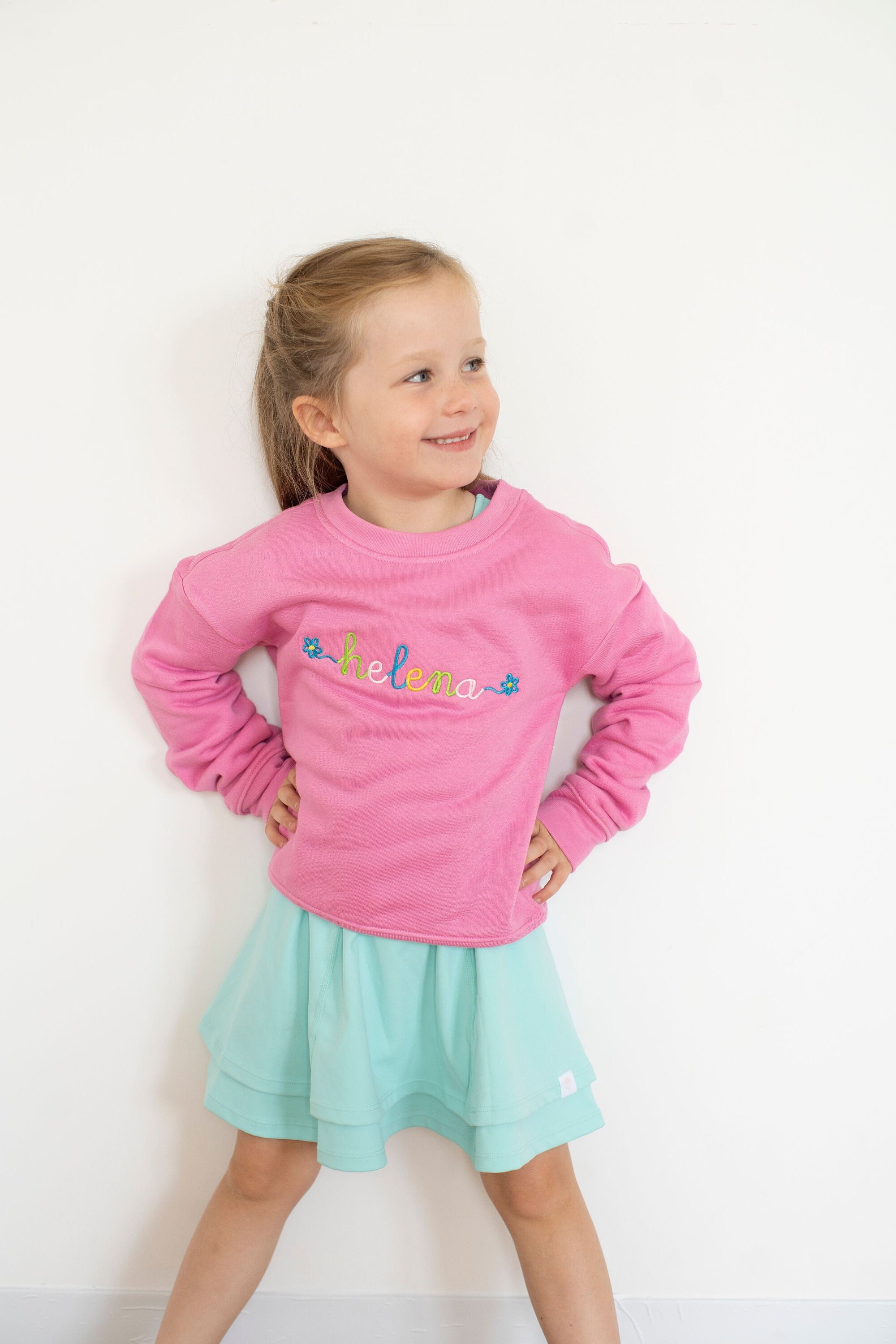 Adorable Girls Personalized Embroidered Rainbow Denim Skirt Personalized Jean Skirt for Girls Rainbow Skirt Etsy Canada
