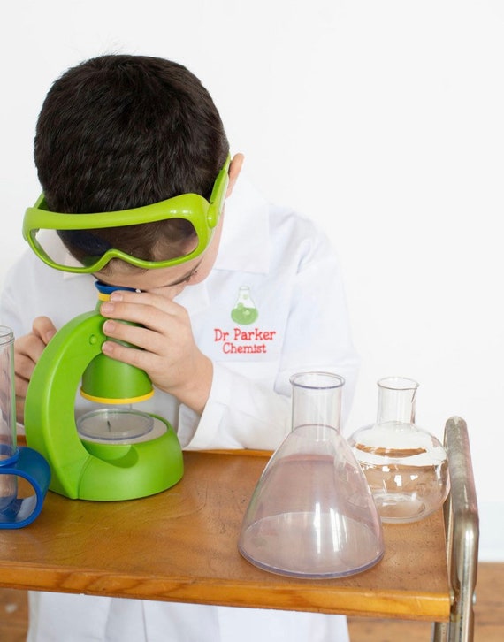 Disfraz Cientifico Laboratorio Niño Bata Con Lentes