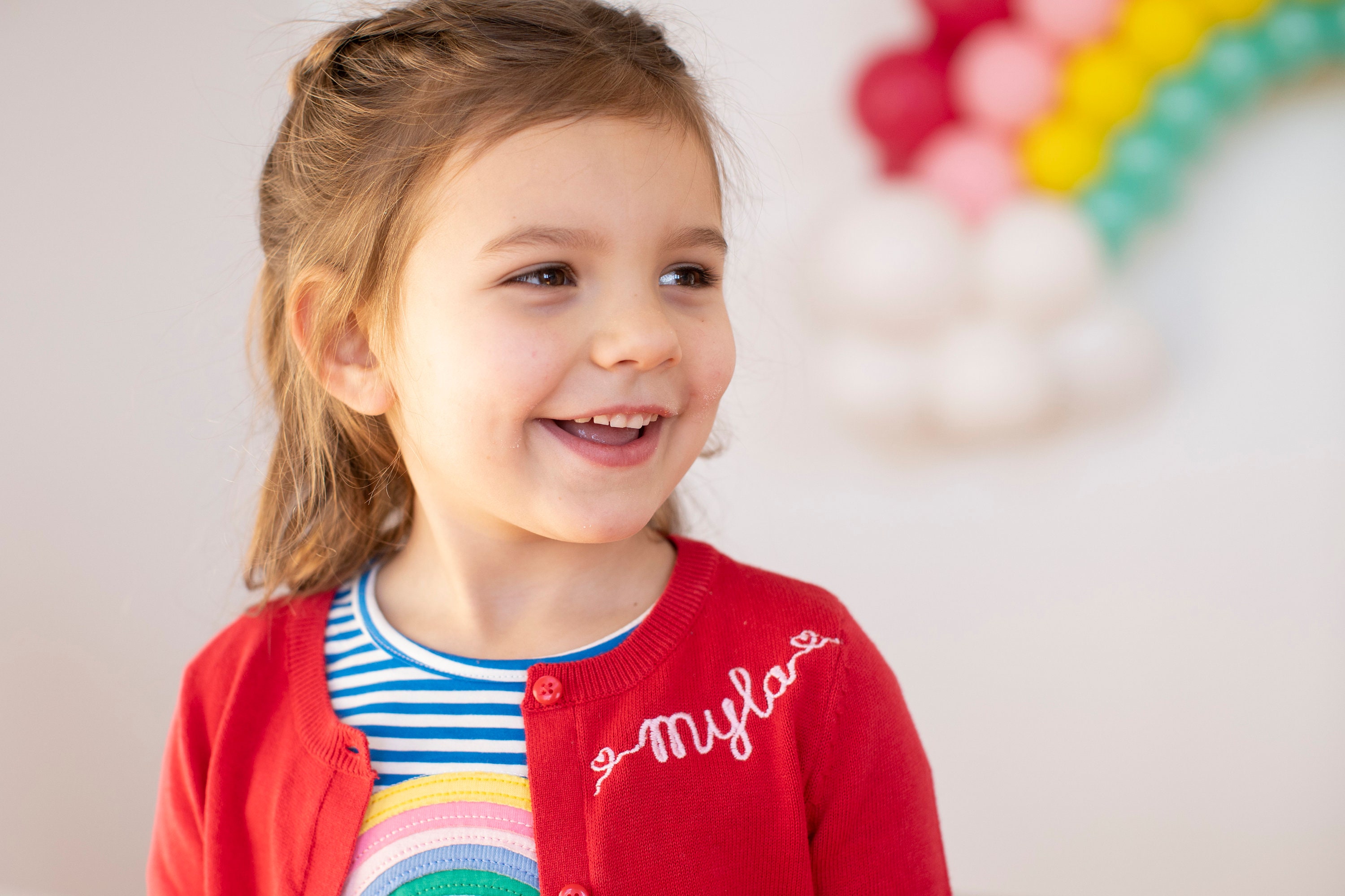 Girls Cardigan Embroidered Cardigan Girls Monogram Collar Etsy