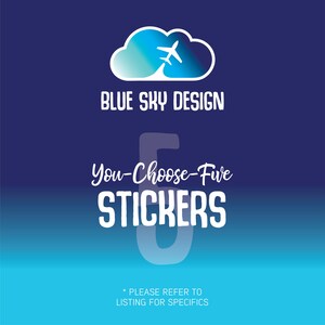 Sticker Bundle - YOU-CHOOSE-FIVE Single Stickers - A5 - Bullet Journal - Matte Sticker