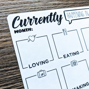 Sticker - CURRENTLY HAPPENING - A5 - Bullet Journal - Digital Design - Matte Sticker