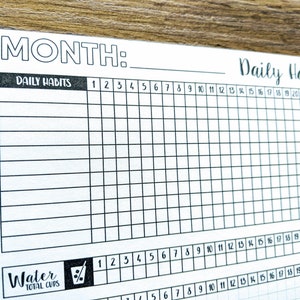Pegatina - Rastreador de HÁBITOS DIARIOS de 31 DÍAS - A5 - Bullet Journal - Pegatina mate