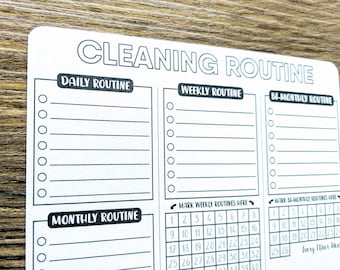 Sticker - CLEANING ROUTINE - A5 - Bullet Journal - Digital Design - Matte Sticker