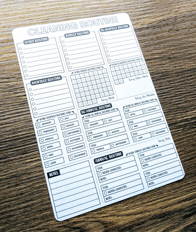 Digital Download  CLEANING ROUTINE  Bullet Journal  Digital image 3