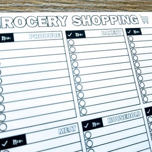 Digital Download GROCERY SHOPPING LIST A5 Bullet Journal - Etsy