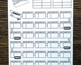 My Weight Loss Bullet Journal | 12 Month Tracker
