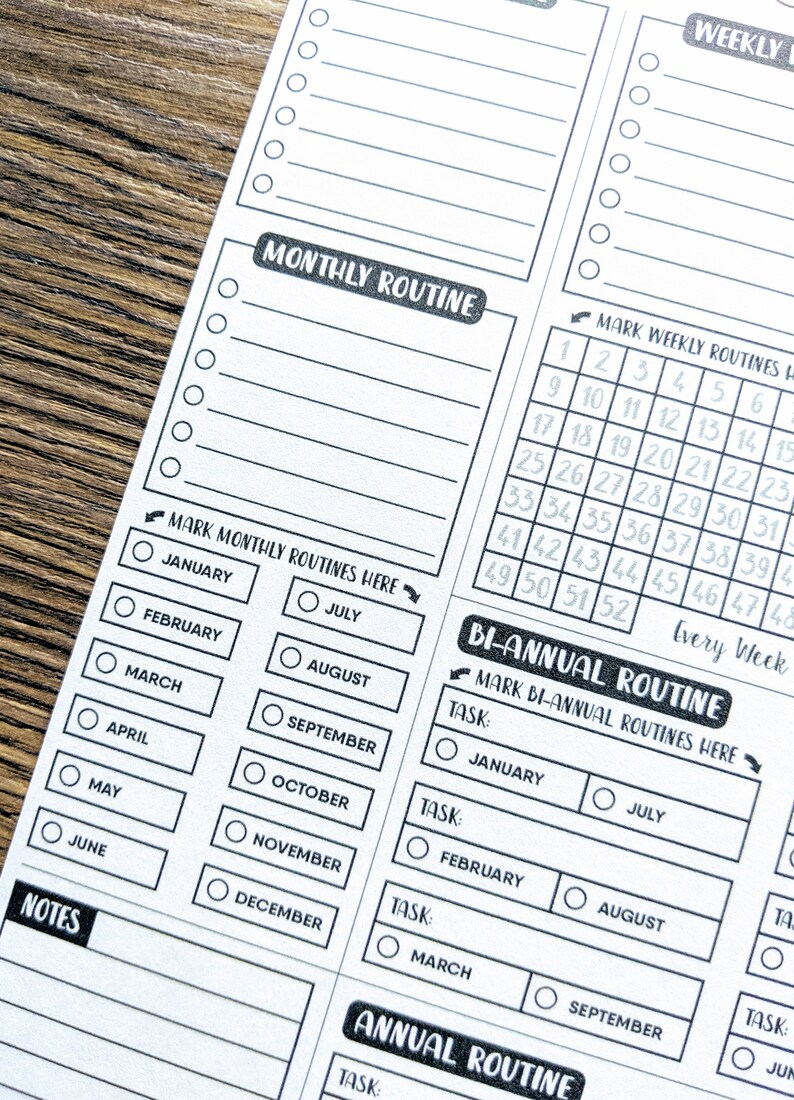 Digital Download  CLEANING ROUTINE  Bullet Journal  Digital image 6