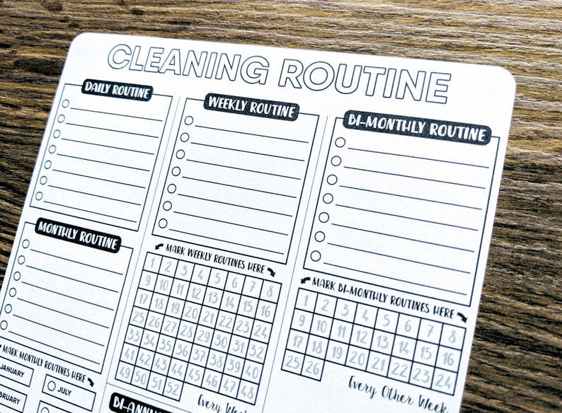 Digital Download  CLEANING ROUTINE  Bullet Journal  Digital image 0