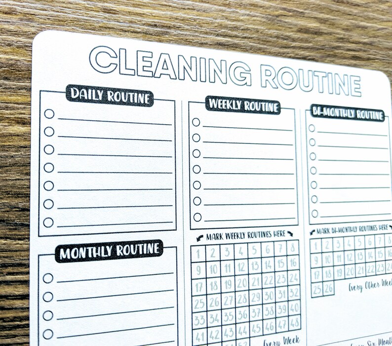Digital Download  CLEANING ROUTINE  Bullet Journal  Digital image 2