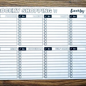 Digital Download GROCERY SHOPPING LIST A5 Bullet Journal - Etsy