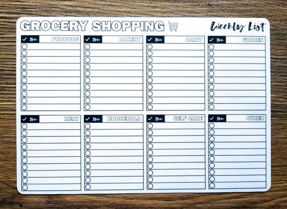 Paper &amp; Party Supplies Digital Download Digital Design GROCERY SHOPPING ...