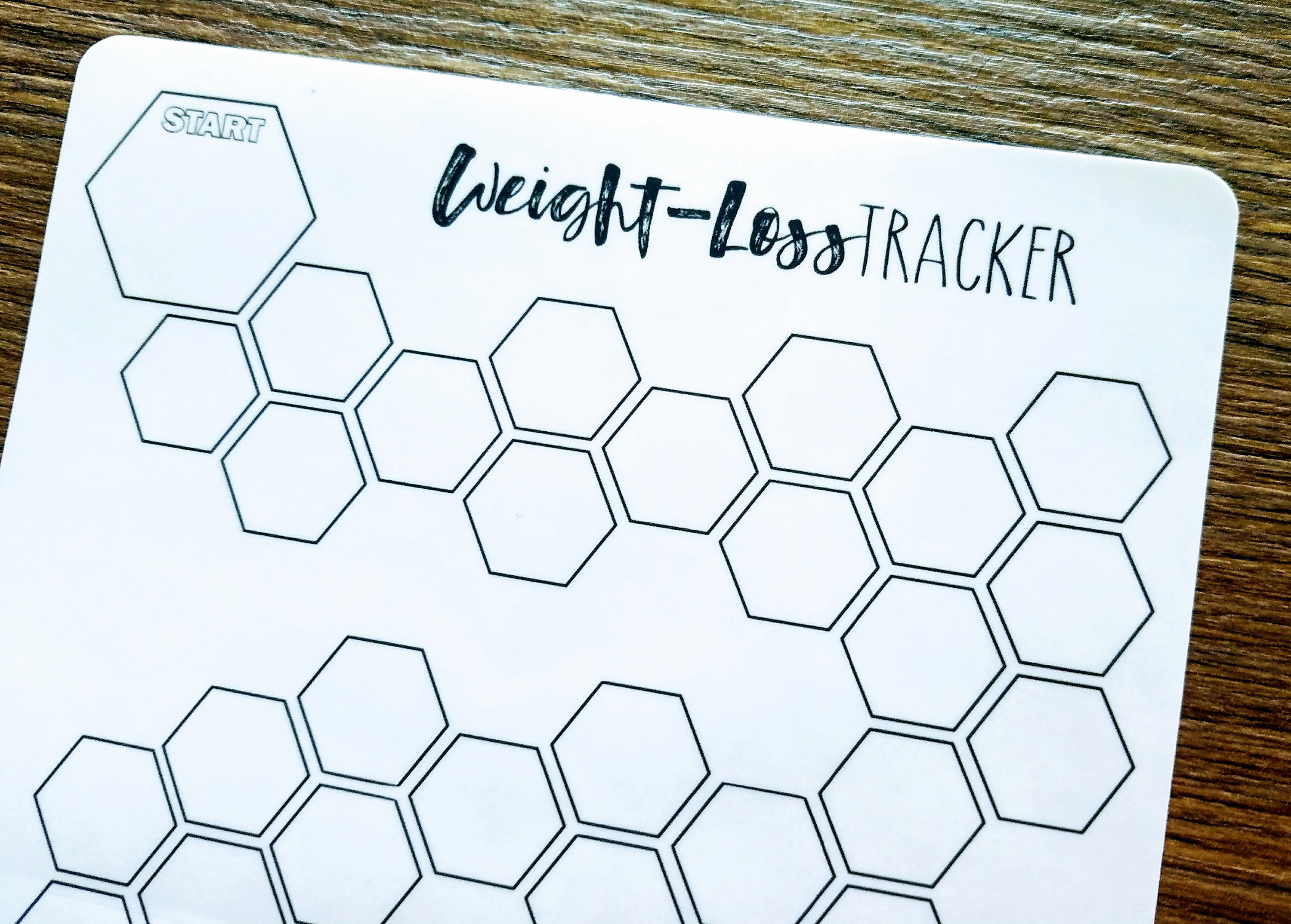 sticker weight loss tracker hexagon bullet journal etsy