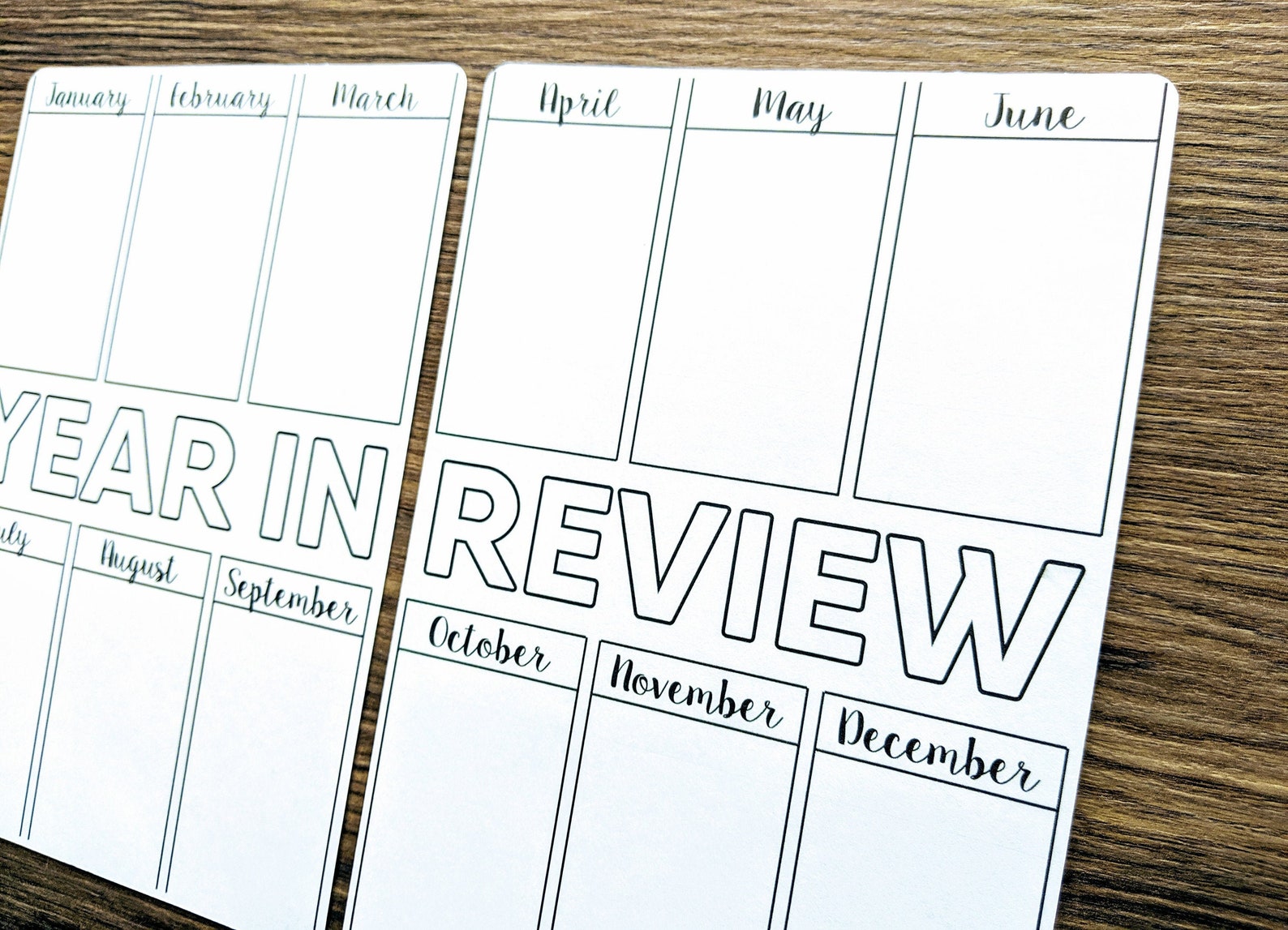 Digital Download Bundle YEAR IN REVIEW A5 Bullet Journal