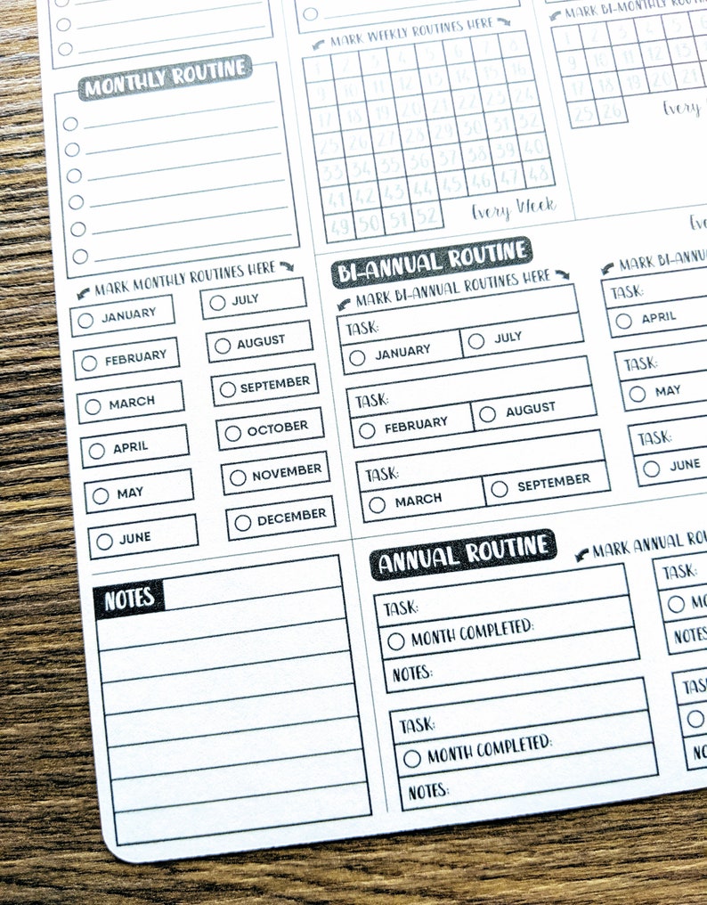 Digital Download  CLEANING ROUTINE  Bullet Journal  Digital image 7