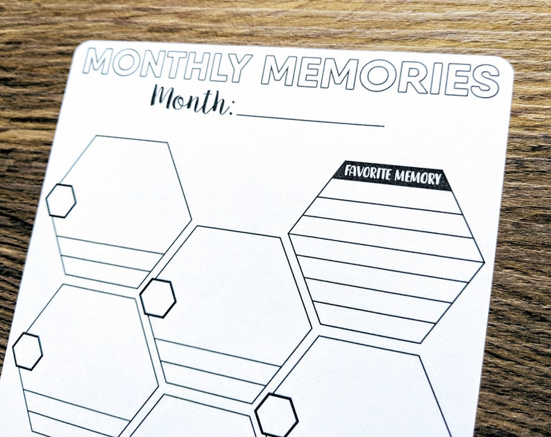 Digital Download MONTHLY MEMORIES A5 Bullet Journal Digital Design image 1