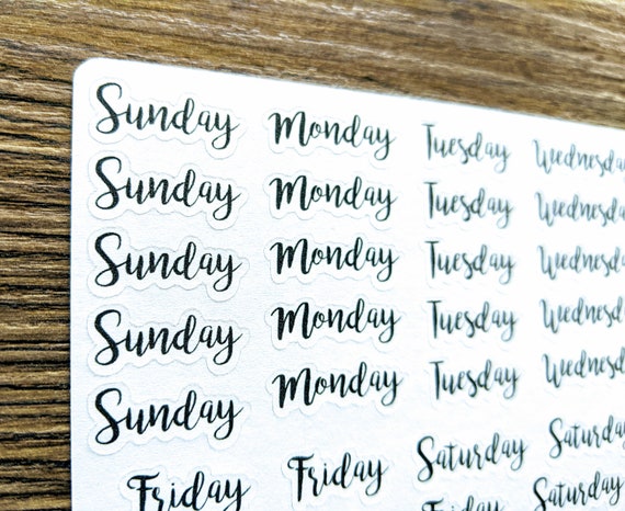 Sticker - DAYS 0F THE MONTH - Bullet Journal - Digital Design