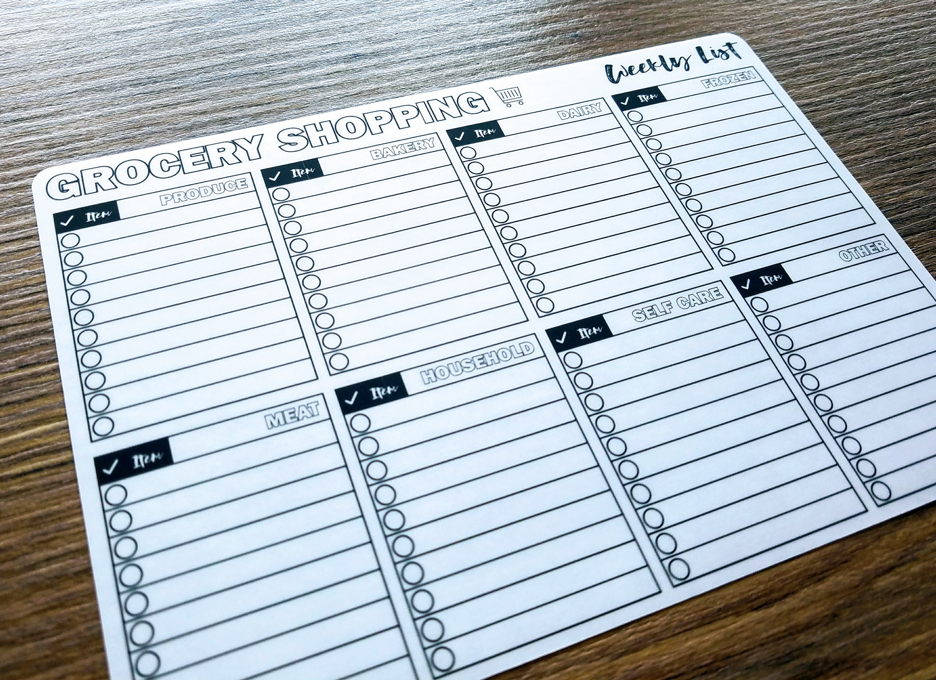 Digital Download GROCERY SHOPPING LIST A5 Bullet Journal | Etsy