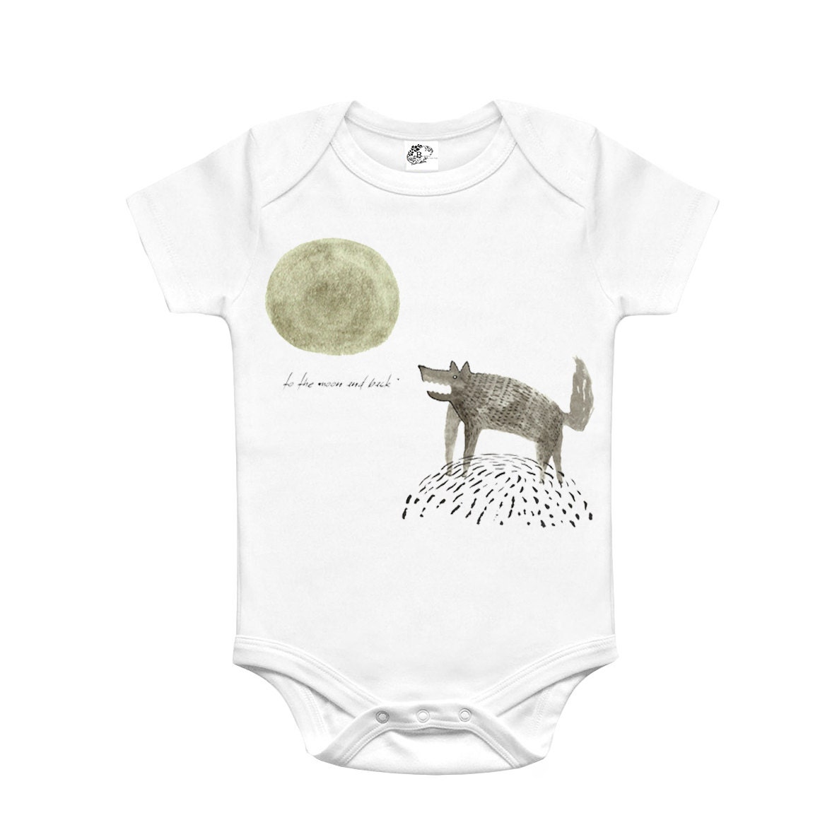 FATHERS DAY GIFT / Wolf Howling Moon Bodysuit / Father Son | Etsy
