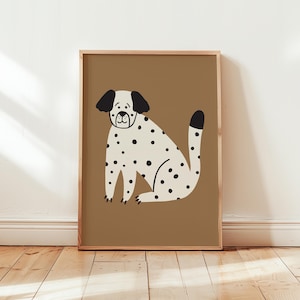 Dalmatian, Dog, Whimsical Animal Print for Kids Room, Playful Children’s Decor, Printable Art, Digital Download
