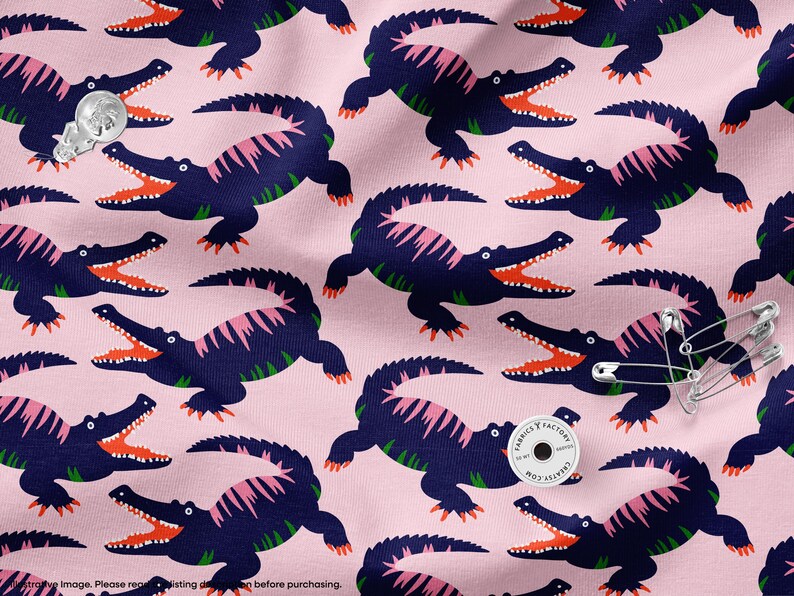 Non-exclusive, Crocodile, Seamless Repeat Digital Pattern for Fabric ...