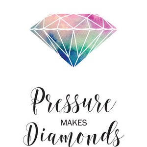 Diamond Print, Printable Wall Art Watercolor &amp; Calligraphy Poster, Gift ...