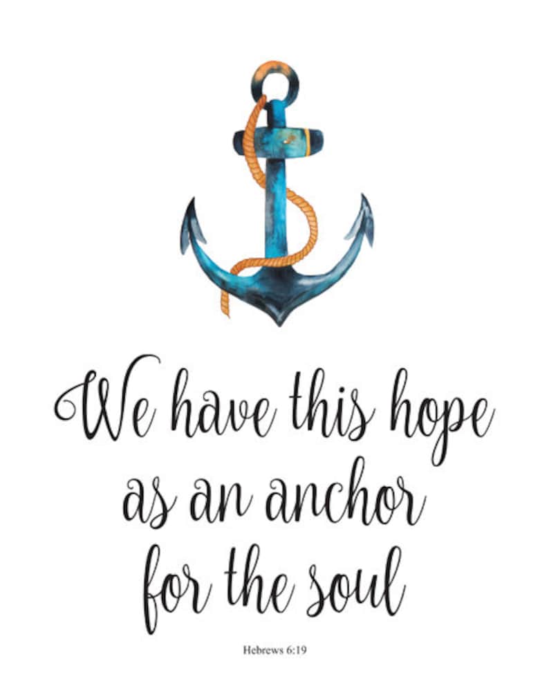 Anchor With Bible Verse Printable