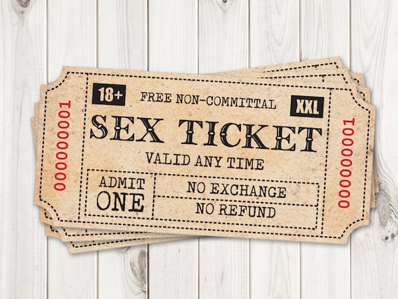 Sexy T For Him Printable Sex Tickets Kinky Coupon For Etsy 